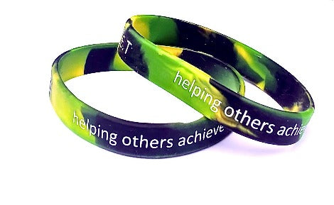 Multi Coloured Printed Silicone Wristbands - Promotions Only Wristbands
