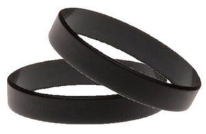 Black Silicone Wristbands - Child Size - From Stock - Promotions Only Wristbands