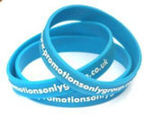 Embossed Silicone Wristbands Colour Filled - Promotions Only Wristbands