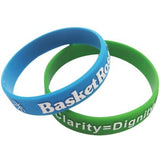 Embossed Silicone Wristbands Colour Filled - Promotions Only Wristbands