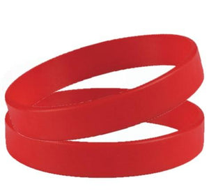 Red Silicone Wristbands - Child Size - From Stock - Promotions Only Wristbands