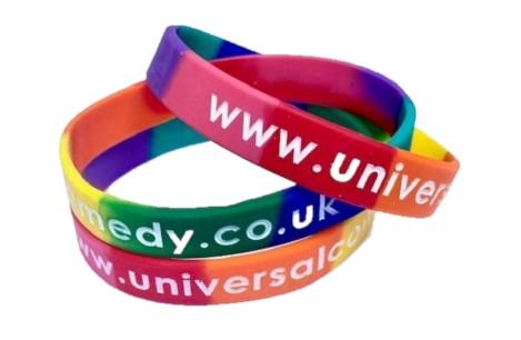 Sectional Debossed Colour Filled Silicone Wristbands - Promotions Only Wristbands