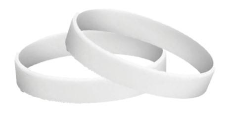 White Silicone Wristbands - Child Size - From Stock - Promotions Only Wristbands
