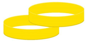 Yellow Silicone Wristbands - Child Size - From Stock - Promotions Only Wristbands